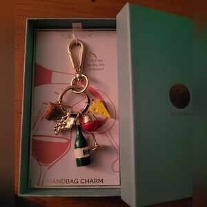 Wine and Cheese Handbag Charm